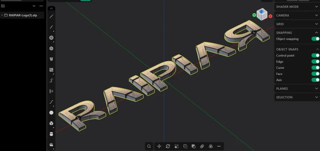 Computer monitor displaying intricate 3D models within CAD software, representing GODDRA's precision 3D Design and prototyping services.