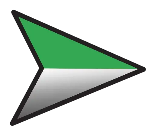 Silver and green 'next page navigation arrow'